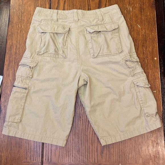 Plugg Cargo Shorts Mens 31 Brown Baggy Streetwear Skater Grunge Y2K Flex 2000s - Picture 8 of 10